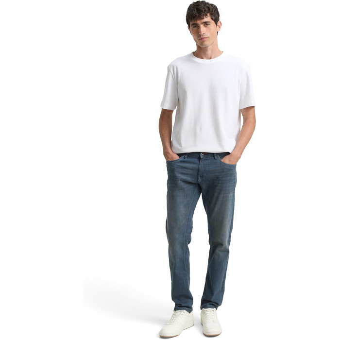 Чоловічі завужені джинси Tom Tailor TTCURT зі стрейчем, Dark Stone Blue Grey Denim (32W/32L)