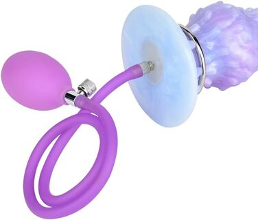 Надувний дилдо Овопозитор з 5 яйцями, силікон. Іграшки для дорослих, анальні, G-spot, для пар. Синій.