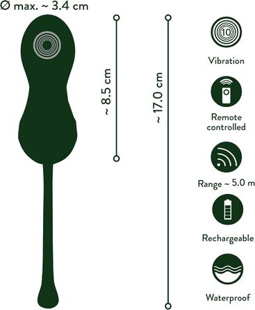Вібратор для інтимної зони Emerald Love Luxurious Rabbit Grün/Gold, 3,0-4,1 см (Liebeskugeln)