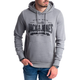 Чоловічий худі Jack & Jones з логотипом, колір Sedona Sage, модель Mika