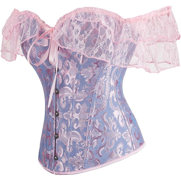 Топ-корсет жіночий з мереживом та шнуванням, бюстгальтер-боді, ліф для формування силуету, кольоровий ліла