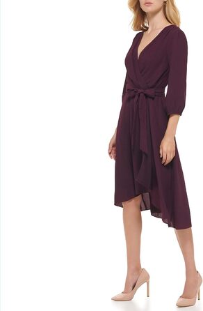 Сукня трапеція Tommy Hilfiger довгий рукав, фіолетовий (Aubergine) 36