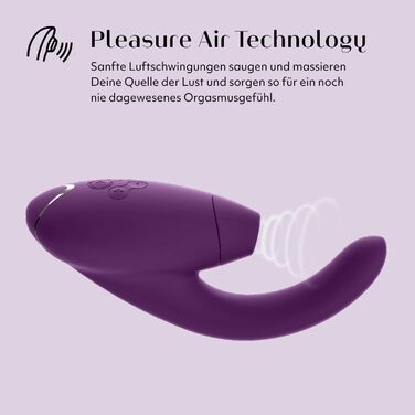 Вібратор Womanizer InsideOut для жінок - стимулятор клітора з функцією імпульсу, кролик, 12 рівнів інтенсивності (фіолетовий)