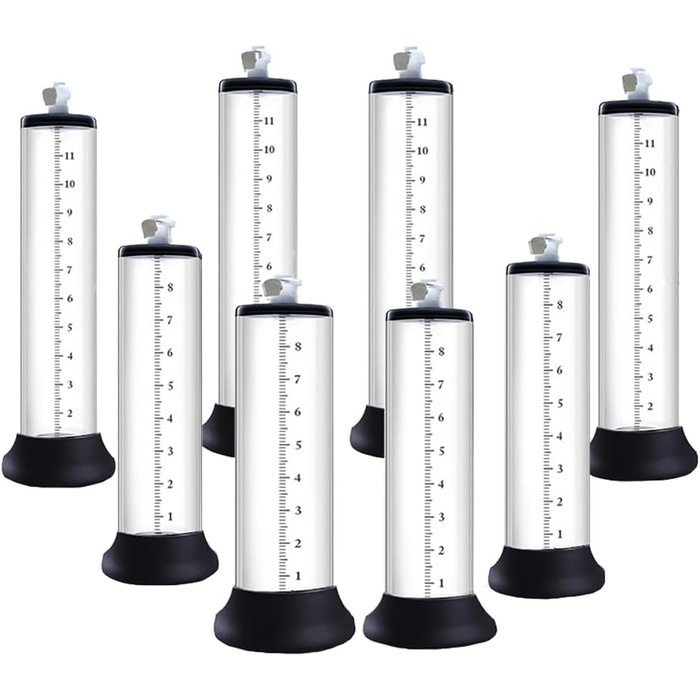 Набір аксесуарів для вакуумного насоса для збільшення пеніса з лімкою та силіконовим кільцем, прозоре кругле трубка для ерекції, допомога при імпотенції, збільшення пеніса, подовження. (D:22.9 * 6.35cm)