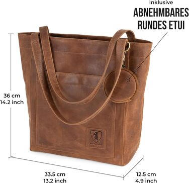 Жіноча шкіряна сумка-шопер Berliner Bags Vintage Seville, сумка з ручками в кольорі Camel