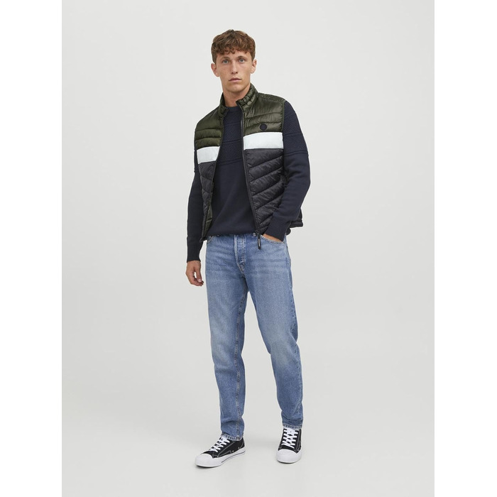 Чоловічий жилет Jack & Jones Jjehero Noos стібаний, колір Rosin/Black/White, розмір L