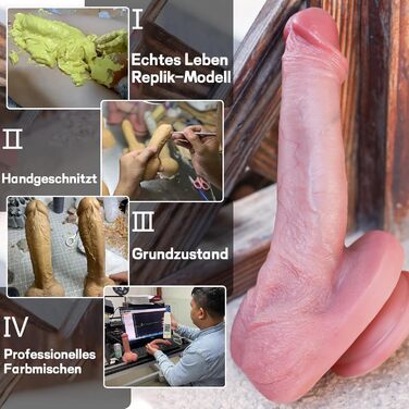 Реалістичний дилда Falcon, 20.7 см, з матеріалу, безпечного для тіла, секс-іграшка для жінок, гнучкий дилда з присоскою для рук