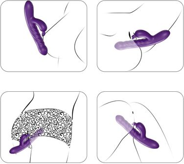 Вібратор для жінок Jinqian Rabbit з 10 режимами вібрації, стимуляція G-точки та клітора, анальний вібратор, масажер для соло