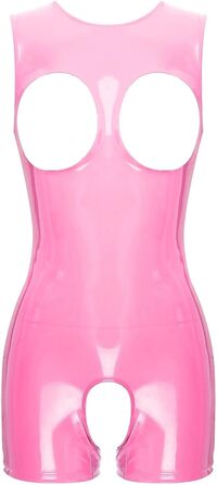 Жіночий сексуальний комбінезон GRRKDFQ з вирізом на кроці (Рожевий, M)