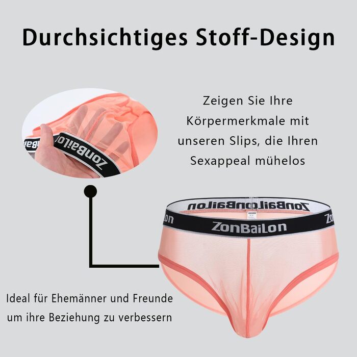 Чоловіча білизна YAHWUAI: сексуальна, зручна та приємна до шкіри. Чорний колір, розмір M