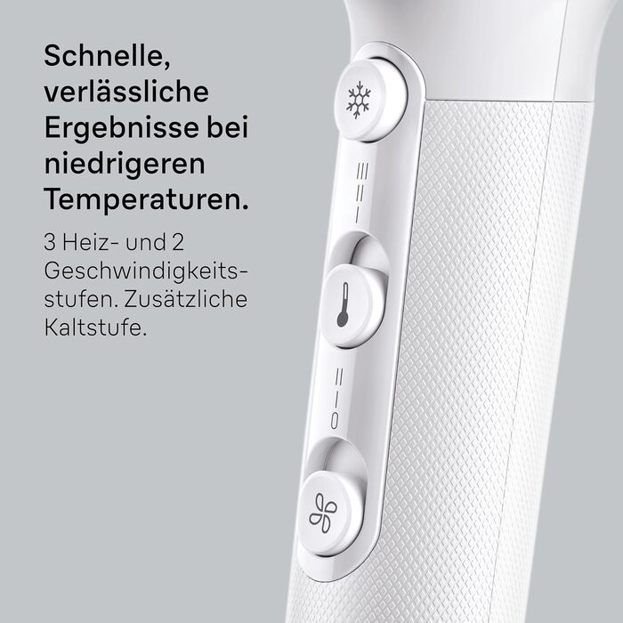 Фен для волосся Braun HD4.2 з дифузором та вузьким соплом, технологія Super IONTEC, 2100 Вт, 3 режими температури та швидкості, чорно-сірий (BRHD210E)