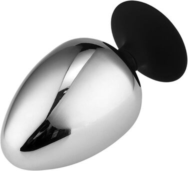 Анальний плаг GeRRiT з нержавіючої сталі, еліптичної форми, для масажу простати та стимуляції, унісекс (S)