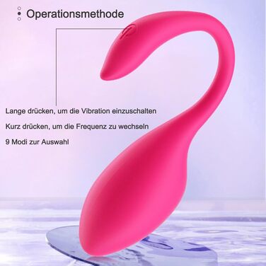 Вібраційний яйце-стимулятор G-Punkt з 9 режимів, керуванням через Bluetooth та застосунок, анальний плагін для парної взаємодії, вагінальний стопер, секс-іграшка з силікону для жінок