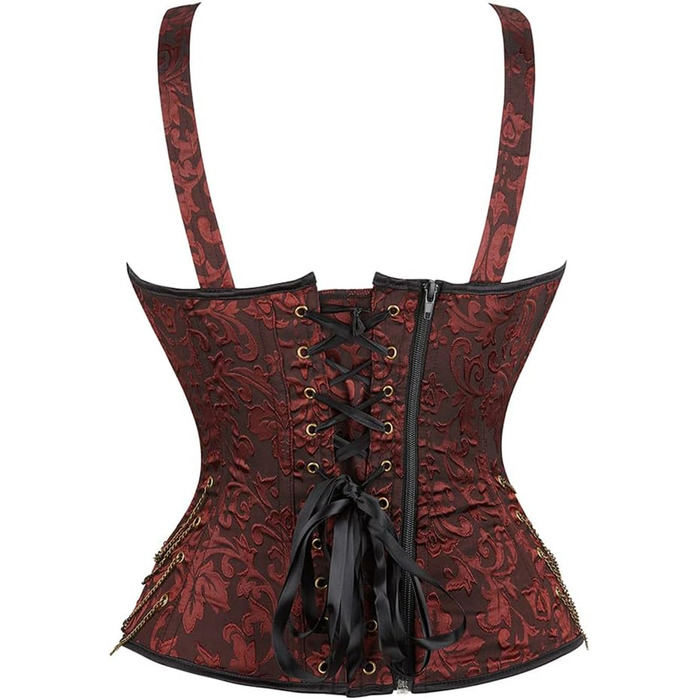 Топ-корсет Grebrafan для жінок у готичному стилі з бретелями, колір коричневий