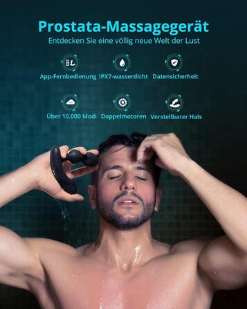 Lovense Edge 2: чоловічий анаплаг з пультом керування, вібрація простати, Bluetooth, 10000+ режимів, іграшки для дорослих