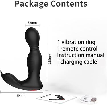 Вібратор для жінок G-Spot, 7 режимів, вібратор для клітора, анальний дildo для пар, чорний