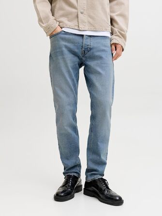Чоловічі джинси Jack & Jones Jjimike Jjcooper St 335 Bf Tapered Fit, світло-блакитні, денім (31W / 32L)