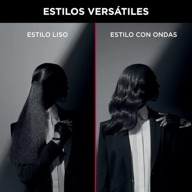 Випрямляч для волосся Rowenta x Karl Lagerfeld SF411L Extra Liss: керамічне покриття з кератином, 6 температурних режимів, швидкий нагрів, чорний