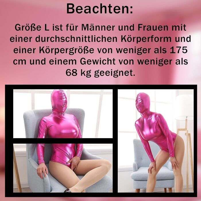 Жіночий шкіряний боді для БДСМ: боді-мішок, шкіряне плаття, шкіряна спідниця, костюм для рольових ігор (червоний або рожевий)