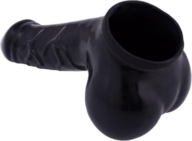 Латексний пеніс-чохол TOYLIE Danny, чорний, довжина 11,5 см - з текстурою, мішком та виразною головкою, виготовлено в Німеччині