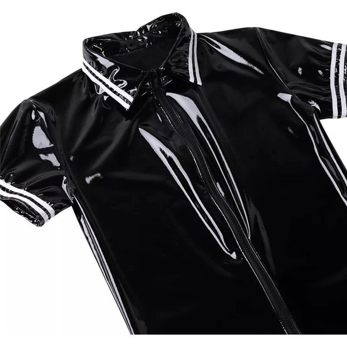 Еротичний костюм для чоловіків 3 шт: комплект нижньої білизни для карнавалу, ролеві костюми для пар, вечірок та святкування Фастів (Чорний/Білий)