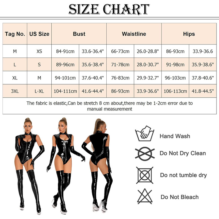 Комбінезон SEAUR для жінок, облягаючий, еластичний, з ефектом мокрого блиску, з штучної шкіри, для вечірок, костюм кота, піжама, чорний, розмір 38-40