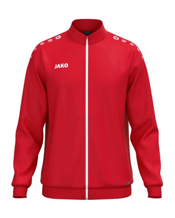 Спортивна куртка JAKO One унісекс із переробленого поліестеру з функцією Keep Dry для тренувань та відпочинку, червона, розмір L