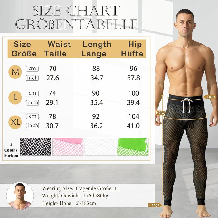 Шорти-сетка YUFEIDA для чоловіків: дихаючі спортивні шорти-лосини з регулюванням (Чорний, L)