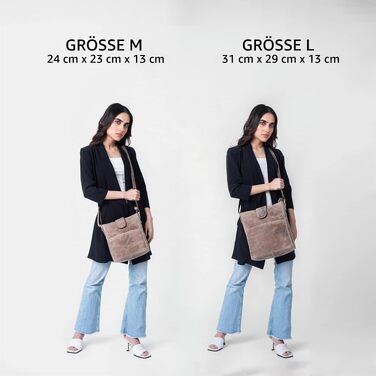 Жіноча сумка через плече EABAGS з натуральної шкіри преміум-якості, вінтажна сумка для роботи, навчання та прогулянок, темно-коричнева (розмір M)