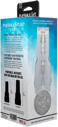 Fleshlight GO Torque - Реалістичний мастурбатор з SuperSkin, секс-іграшка