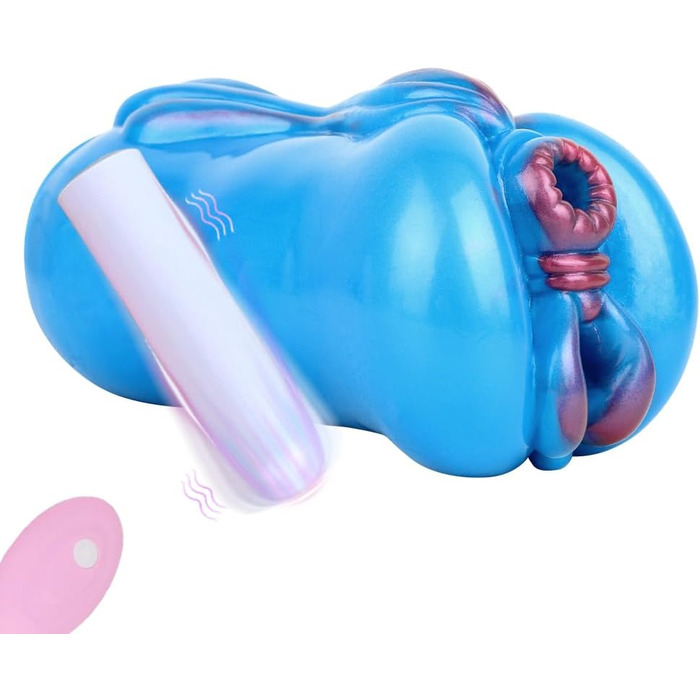 Масажер для тіла Lmgoc 2-в-1 з силікону, 697г, з формою рота монстра та реалістичною вагіною, 10 режимів вібрації, міні-вібратор для дорослих