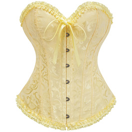 Корсет жіночий - бюстєль-корсет, топ для жінок, повномірний корсаж, шнурування, талія, спідня білизна - Ельфійський жовтий - розмір XS