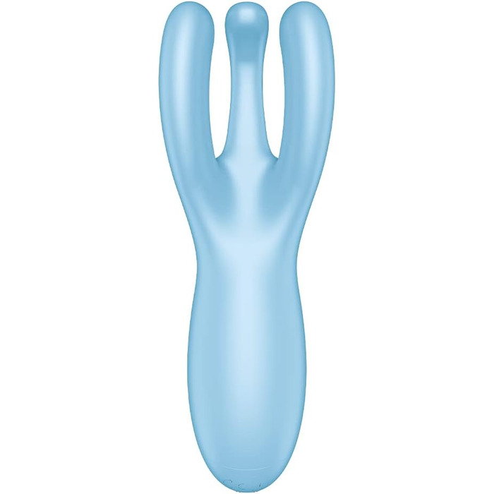 Вібратор Satisfyer Threesome 4 для жінок: стимуляція клітора та статевих губ, 3 мотори, водонепроникний (IPX7), Bluetooth-керування