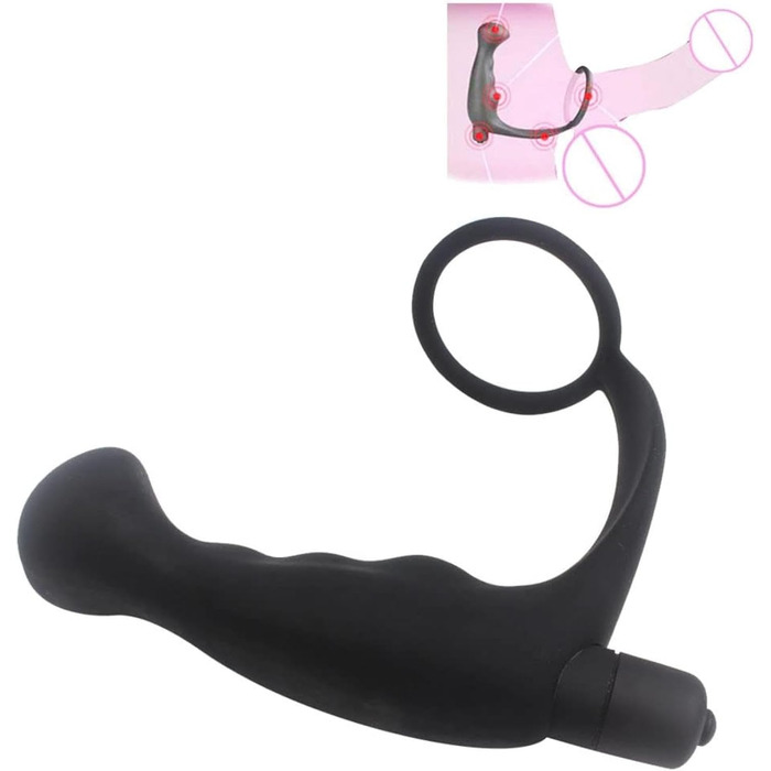 Вібратор для чоловіків: масажер простати, анальний плагін з вібрацією, силікон, для чоловіків