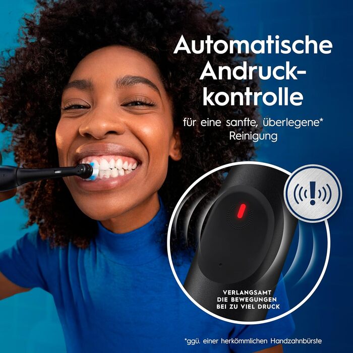 Електрична зубна щітка Oral-B iO Series 2, чорна (Night Black), 3 режими чищення, набір з 2 щіток та дорожнім футляром