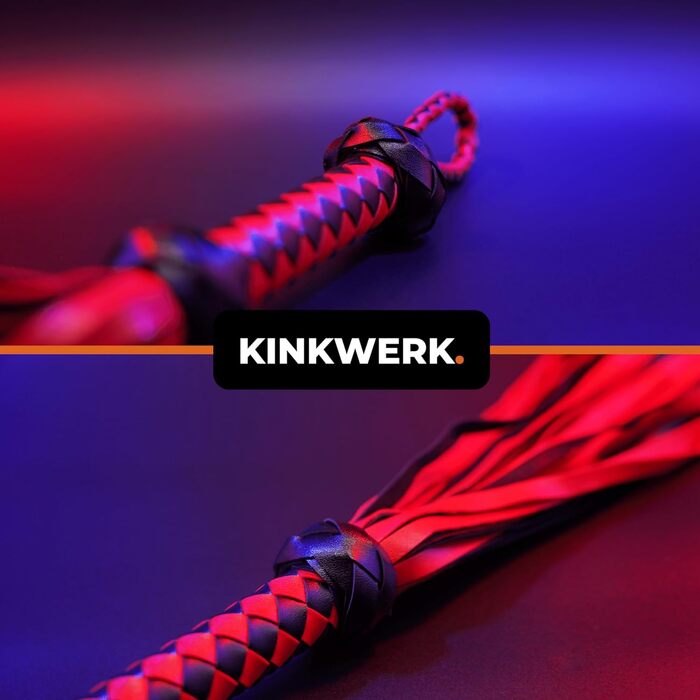 Флогер чорно-червоний (PU) | Штучна шкіра преміум-якість | Міцний хват | Універсальний для BDSM ігор в приміщенні та на вулиці