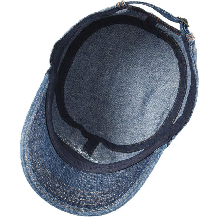 Військова кепка з праної бавовни, унікальний дизайн, колір Denim Blue