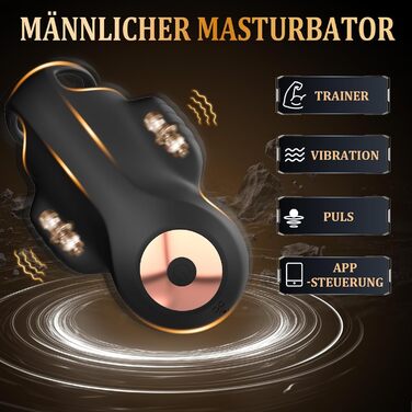 Мастурбатор для чоловіків LYAMais з керуванням через додаток, 9 режимів, вібратор пеніса, тренажер, стимуляція головки, сексуальна іграшка, тихий оральний секс, кишеньковий мастурбатор