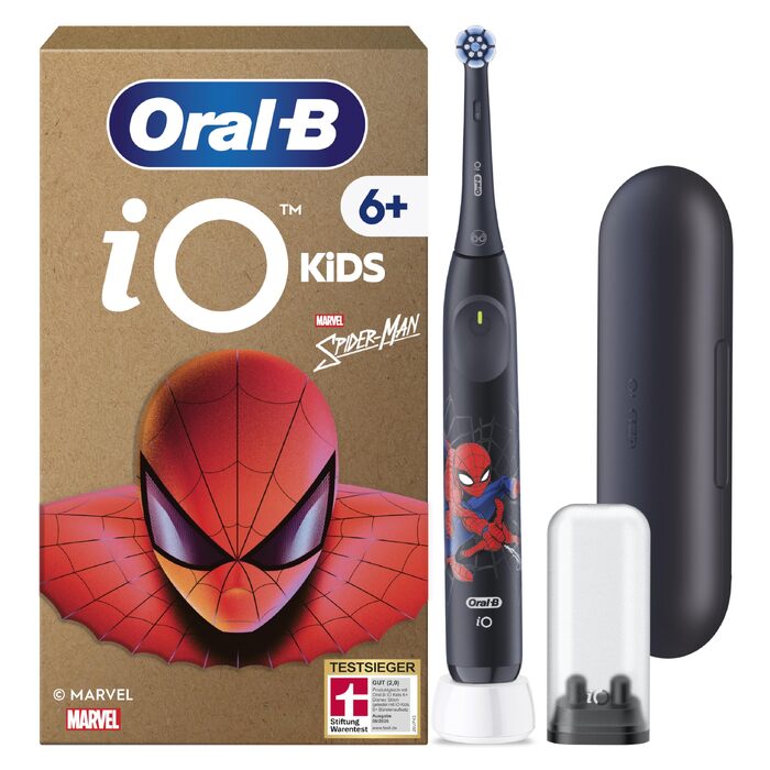 Електрична зубна щітка для дітей Oral-B iO Series 2 Spiderman Black, 3 режими чищення, з 1 насадкою та дорожнім футляром