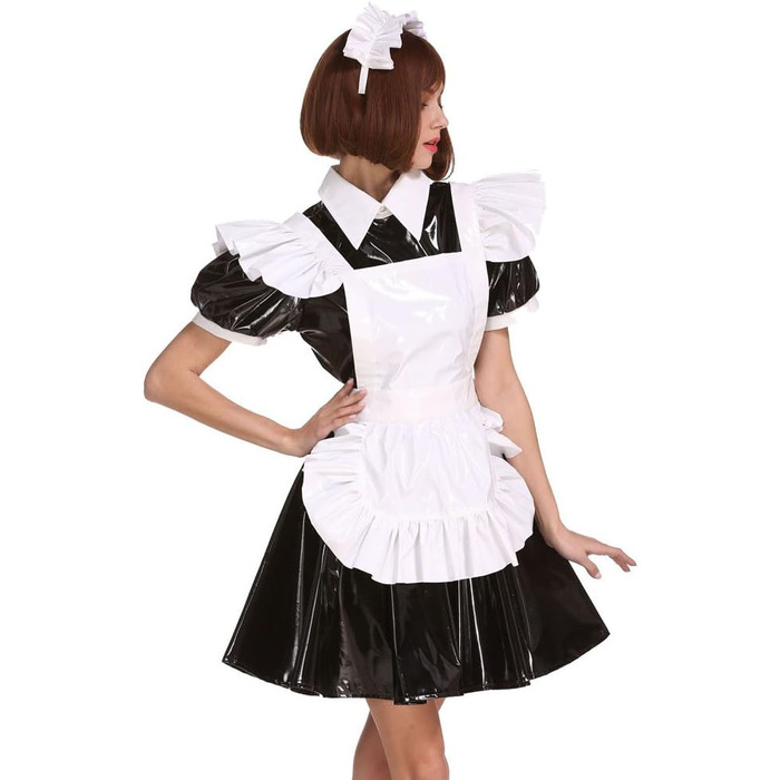 Костюм для чоловіків GOceBaby Sissi Zofen XXL: чорний, з замком, з ПВХ, для чоловіків великих розмірів