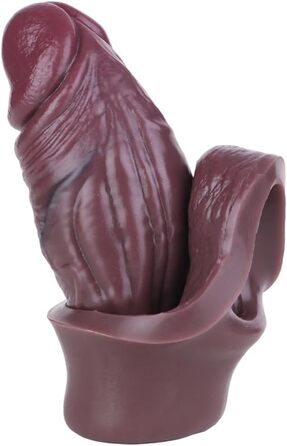 Реалістична фалоімітатор (пеніс-манжета) для чоловіків – збільшувач пеніса з підтримкою яєчок та текстурою вен. Імітатор пеніса для збільшення та продовження статевого акту.