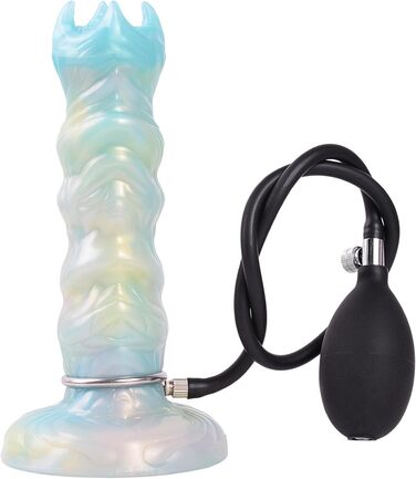 Анальний дилататор Axcroo з 5 кульками - надувний анальний плагін, дилда з вузлом, анусный дилататор, бутплаг з яйцями, вагінальний мастурбатор