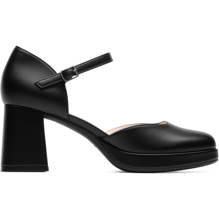 Жіночі туфлі Mary Jane Dream Pairs на масивній платформі, чорні, екошкіра (PU), розмір 39 EU