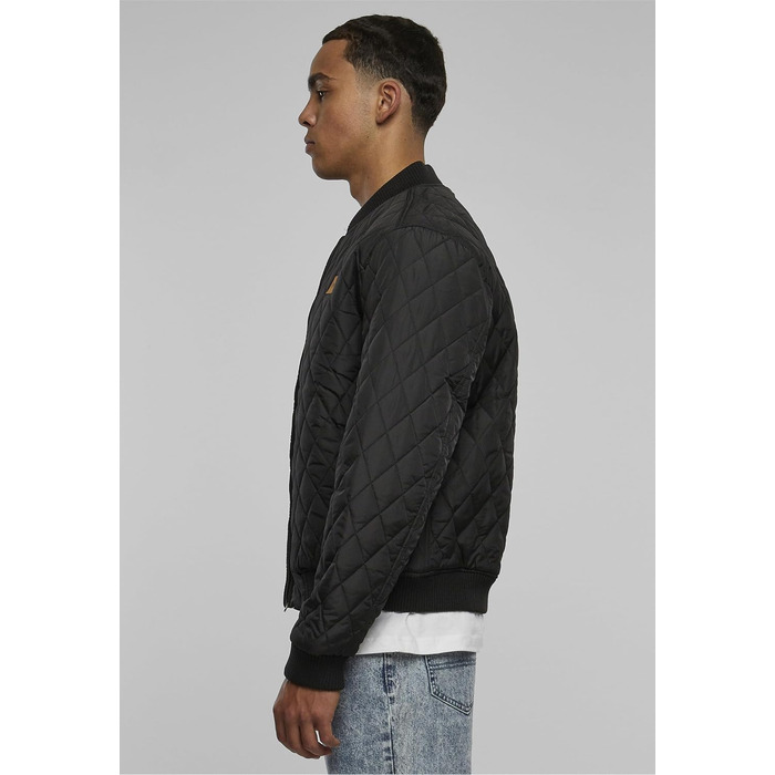 Чоловіча стібана куртка Urban Classics Diamond Quilt Jacket, великий розмір 4XL, чорна