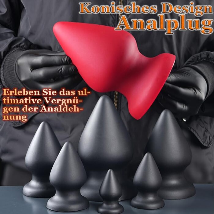 Анальний масажер для чоловіків та жінок Leyuye, XL, чорний