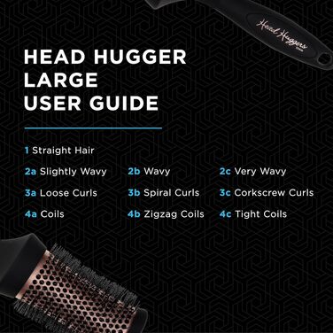 Кругла щітка для волосся Denman Medium Head Huggers DHH4 для об'єму та вирівнювання, рожеве золото та чорний, Large
