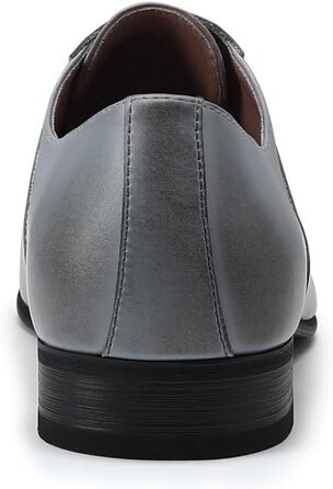 Чоловічі класичні туфлі YFFUSHI Oxford Brogues — офіційне бізнес-взуття, сіро-блакитні, розмір 40 EU