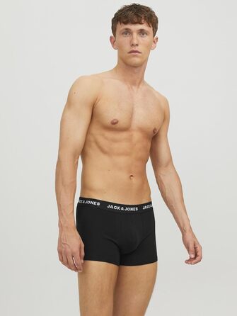Труси чоловічі JACK & JONES JACHUEY, 7 шт. в упаковці, чорно-білі