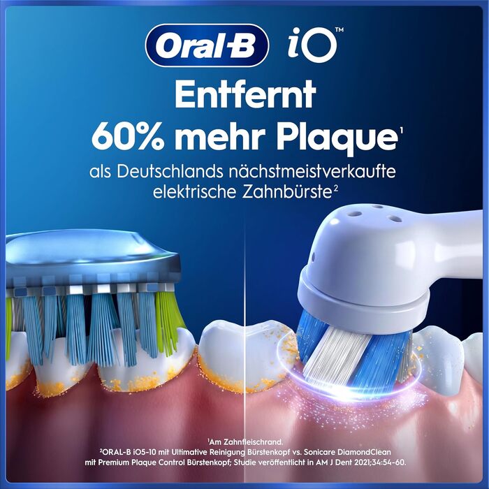 Електрична зубна щітка Oral-B iO Series 5, чорна — 5 режимів чищення, насадка Quite White, дорожній футляр
