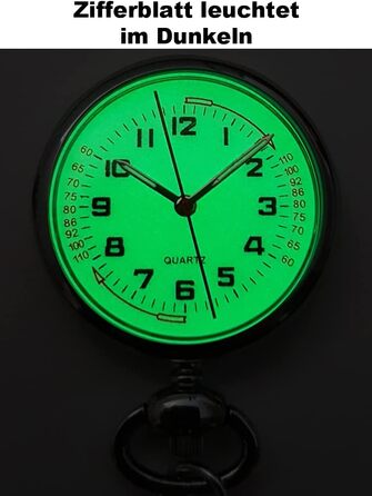Аналоговий кварцовий годинник для медсестер Pacific Time з тахіметром та підсвіткою (Зелений Glow), модель 20655